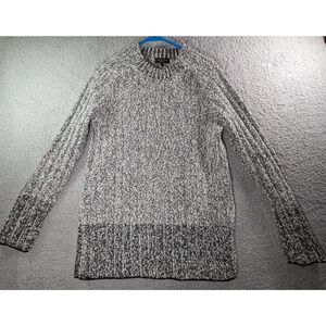 Rag & Bone Sweater Womens Size Medium Gray Ribbed Wool Blend Mock Neck Sweater